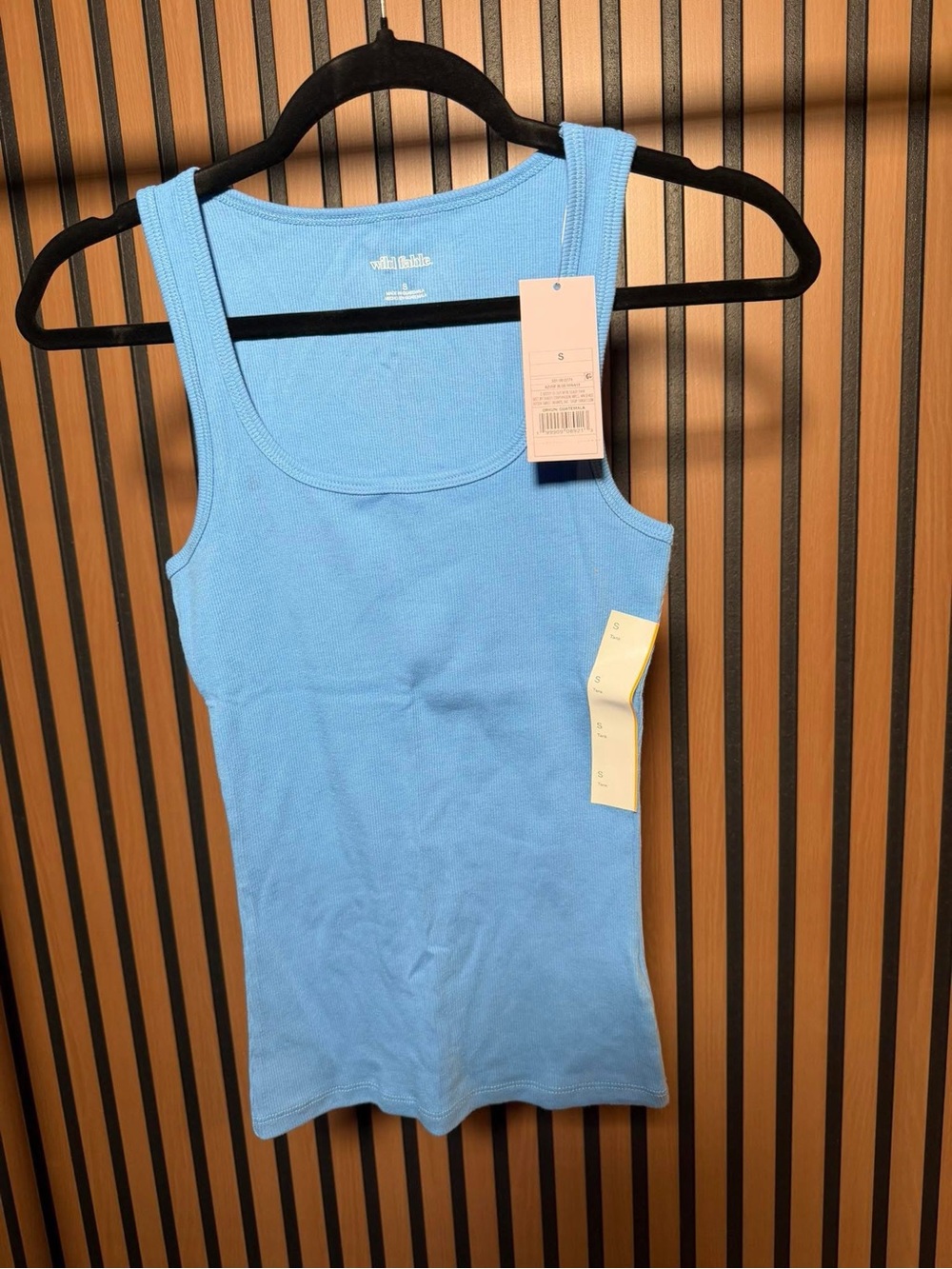 Wild Fable Sky Blue Ribbed Tank Top - Scoop Neck